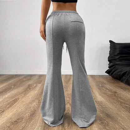 Damen Jogginghose Elastischer Bund Ausgestellt Bein Eveloria