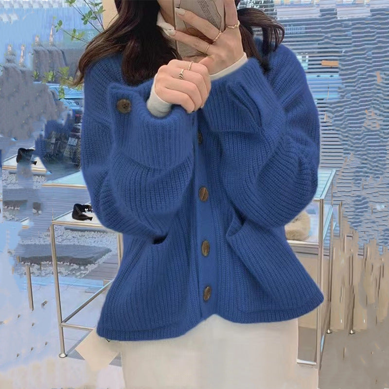 Damen Grobstrickcardigan mit Taschen Eveloria