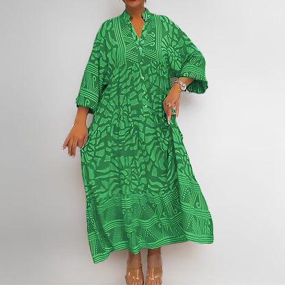 Damen Kaftan Kleid Muster Eveloria