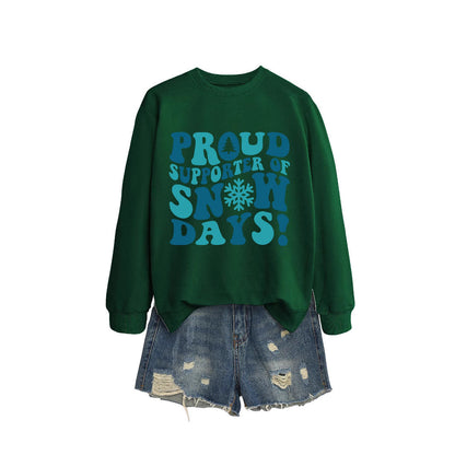 Damen Sweatshirt Kreativer Aufdruck Lässiger Schnitt Grau Eveloria