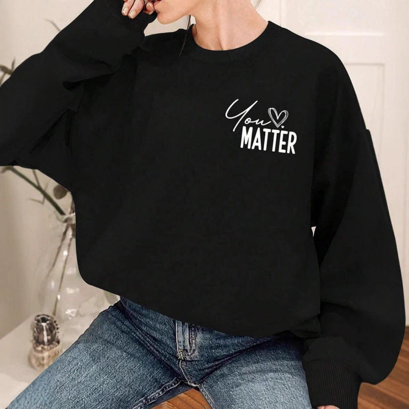 Damen Sweatshirt Lässig Inspirierendes Motiv Grau Eveloria