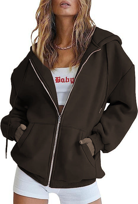 Damen Oversized Kapuzenjacke mit Taschen Eveloria