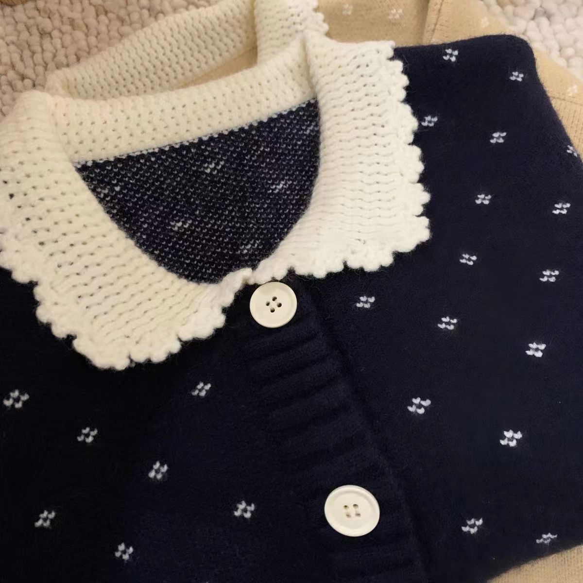 Damen Strickjacke Kuschelig Mit Kragen Eveloria