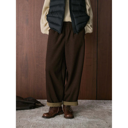 Damen Chino-Hose Hochwerder mit Lässigem Schnitt Beige