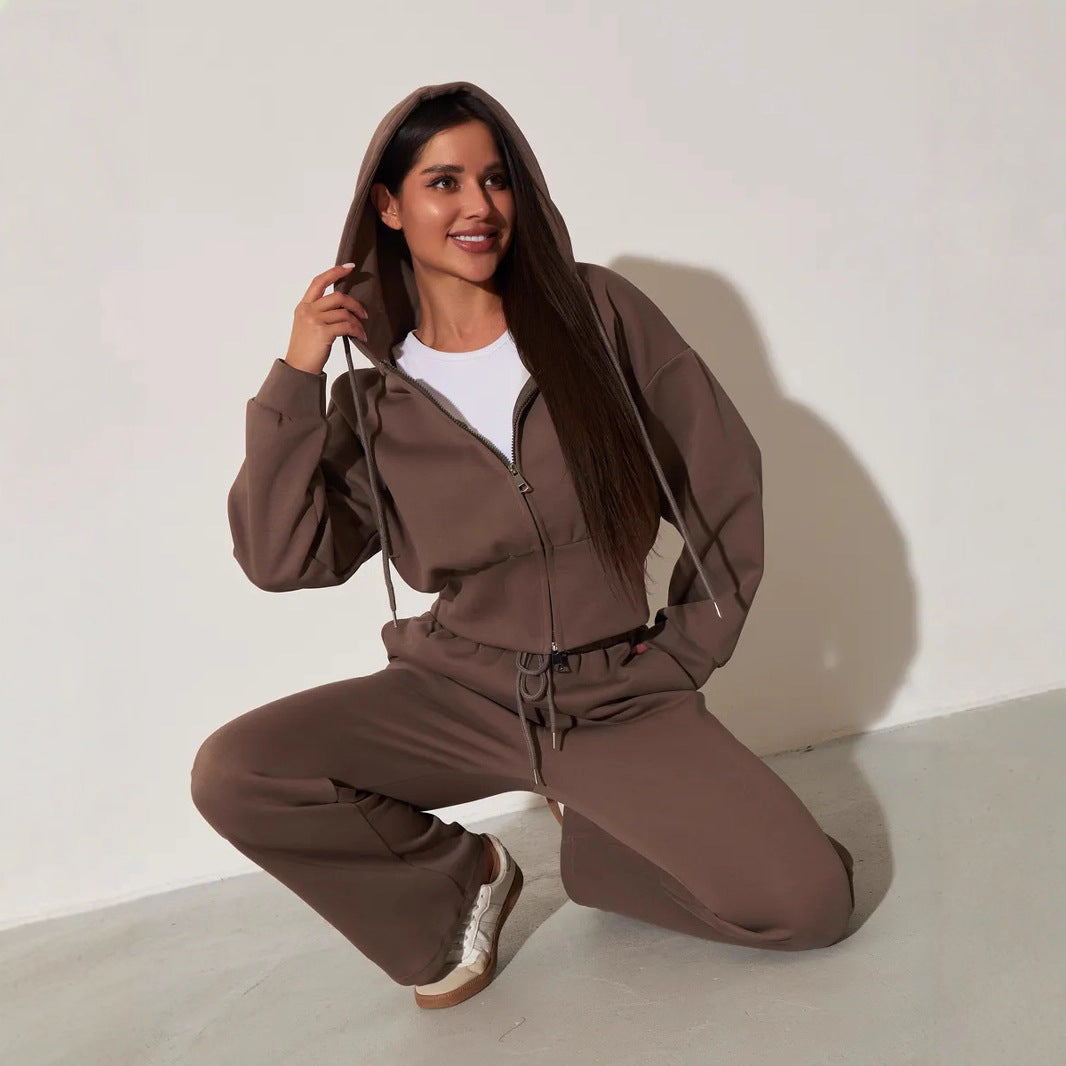 Damen Kapuzenoberteil und Sweatpants-Set Hochwerder Bund