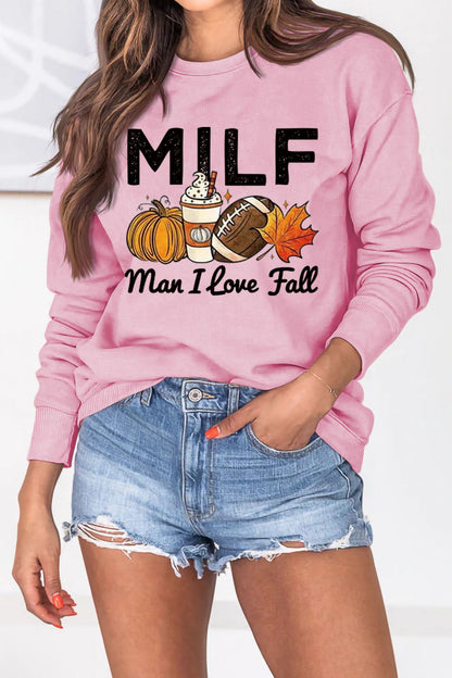 Damen Sweatshirt Herbstlich Essenzen Motiv Weiss
