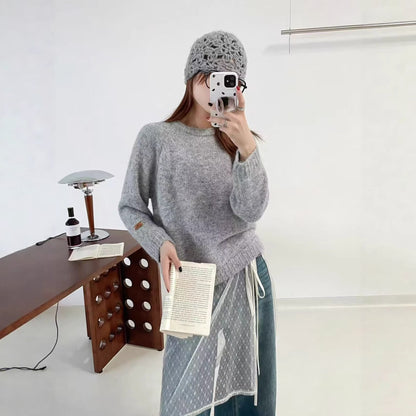 Damen Strickpullover Weich Lässiger Schnitt Eveloria