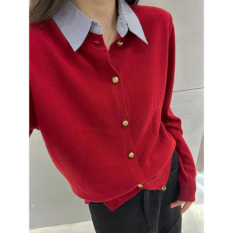 Damen Cardigan mit goldenen Knöpfen Eveloria - Eveloria