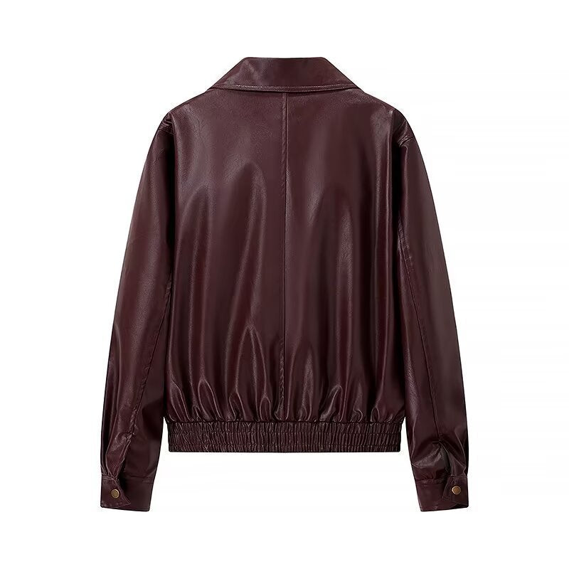 Damen Lässige Jacke Elastisch Hochschließend Eveloria