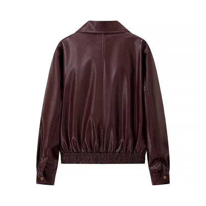 Damen Lässige Jacke Elastisch Hochschließend Eveloria