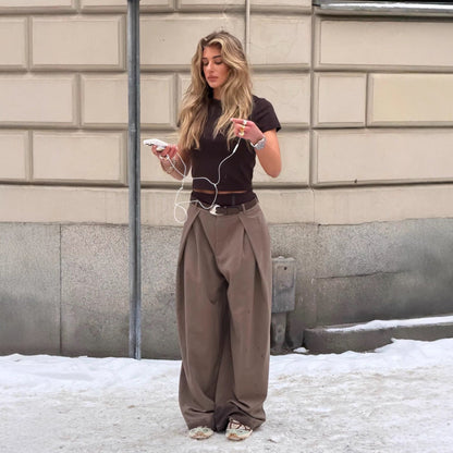 Damen Hochtaillierte Hosen Eveloria