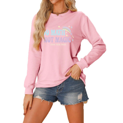 Damen Sweatshirt Mathematik-Motiv Grau Eveloria