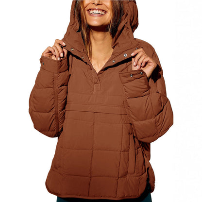 Damen Steppjacke Übergröße mit Kapuze Eveloria