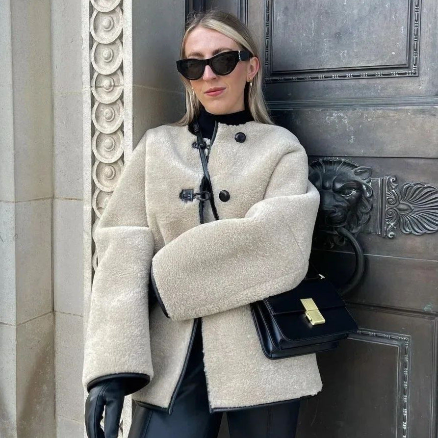 Damen Fleecejacke Kuschelig Mit Taschen Eveloria Schwarz - Eveloria