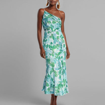 Damen Maxikleid Schulterfrei Elegantes Drapieren