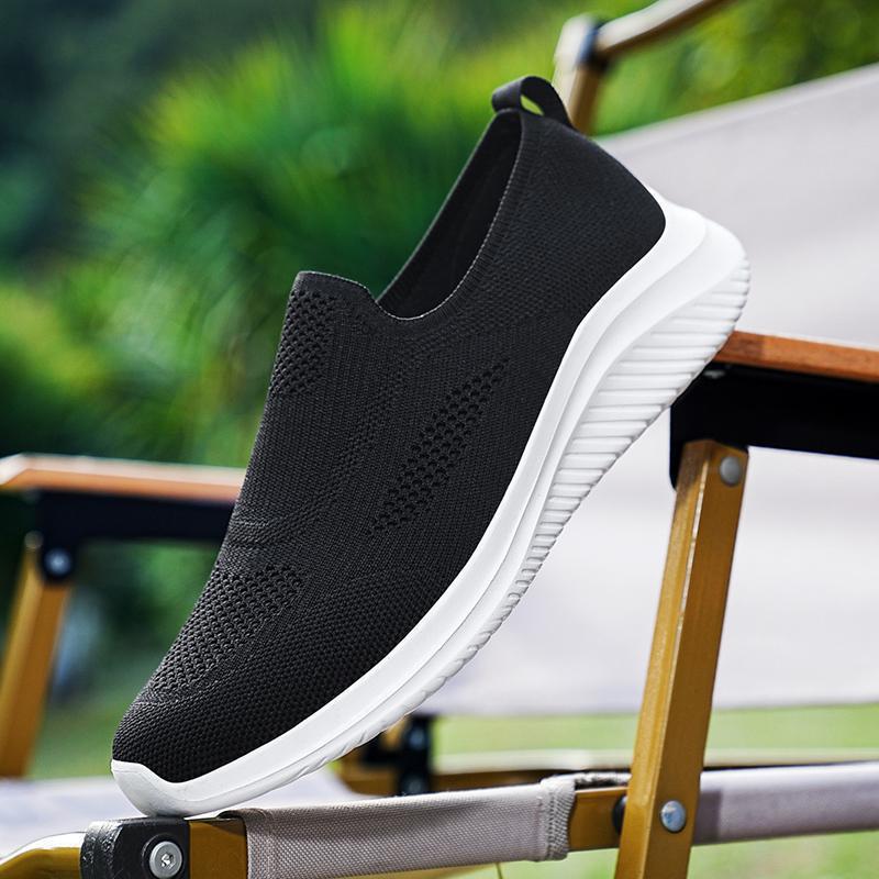 Herren Leichte Slip-On Sneaker Atmungsaktives Strickdesign Eveloria