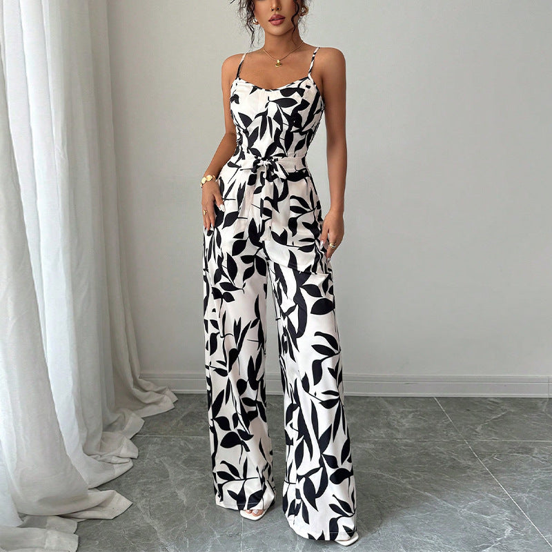 Damen Jumpsuit Eveloria Floral Elegant - Eveloria