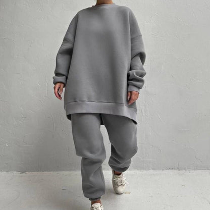 Damen Oversize Loungewear Set Elastisch Hochkragen Bequem