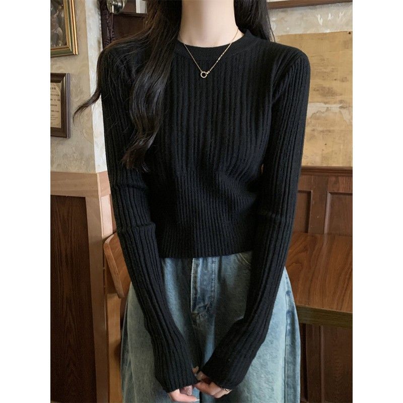 Damen Rippstrickpullover Verlängerte Ärmel Fein Eveloria