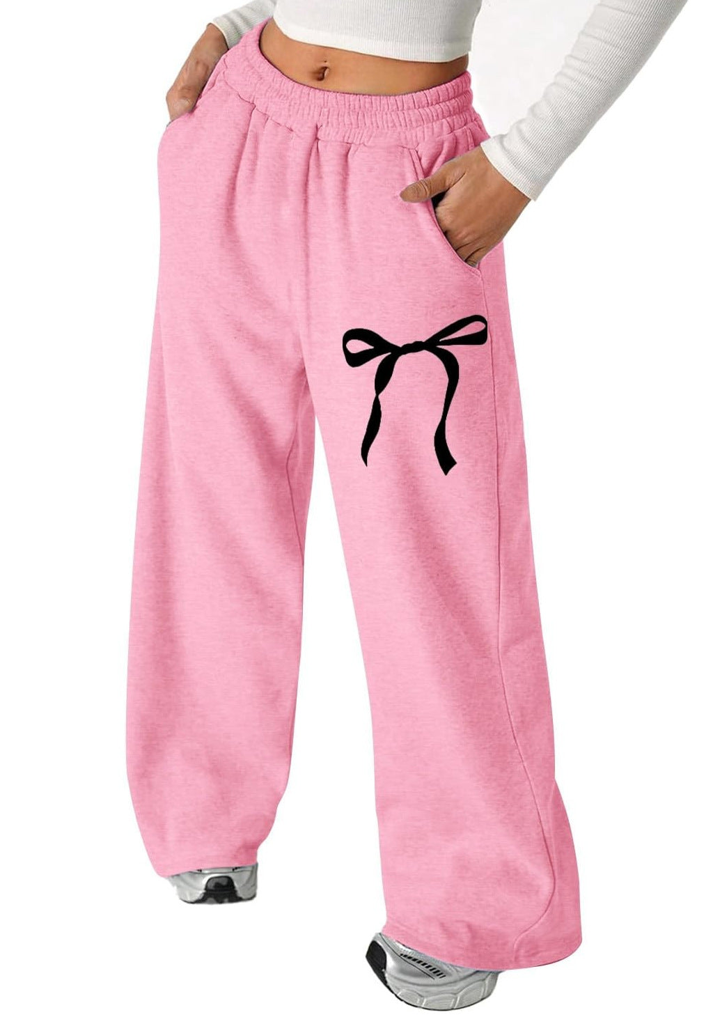 Damen Freizeithose Schleifenmuster Bequem