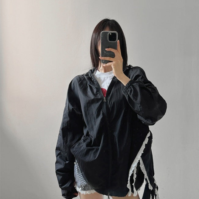 Damen Sportjacke Reißverschluss Übergangsjacke Eveloria
