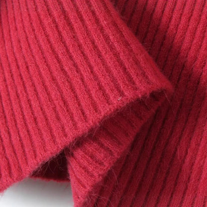 Damen Grobstrickpullover Stehkragen Eveloria