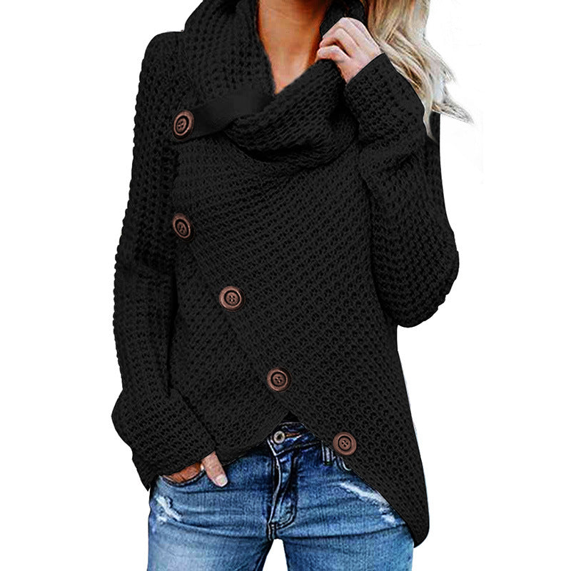 Damen Strickpullover Relaxed Fit Oversize Rollkragen