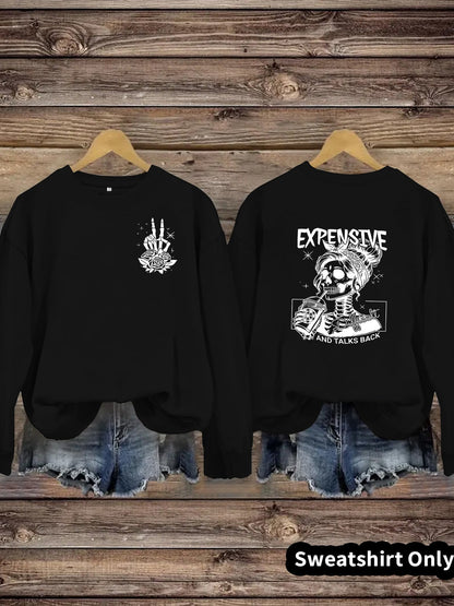 Damen Sweatshirt Kreatives Motiv Lässiger Schnitt Eveloria