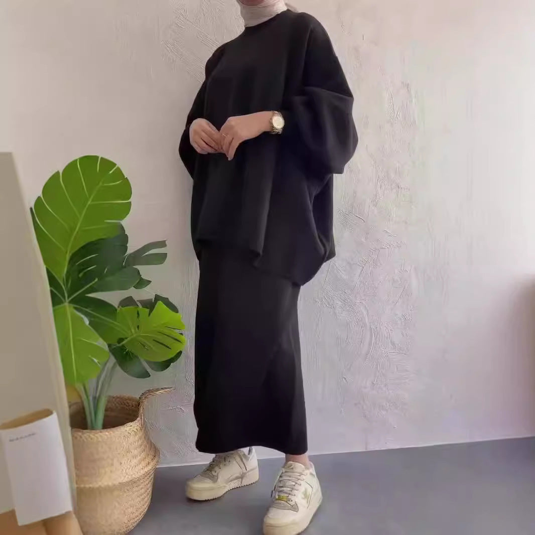 Damen Maxikleid Oversized Schnitt Elegant Eveloria