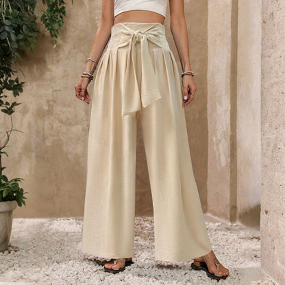 Damen Palazzo-Hosen Hochtailliert Bogen-Wickeldetails Eveloria - Eveloria