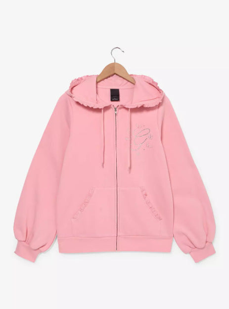Damen Kapuzenjacke Rüschendetails Eveloria