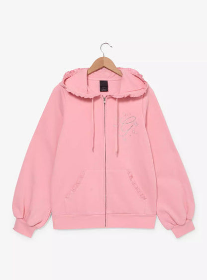 Damen Kapuzenjacke Rüschendetails Eveloria