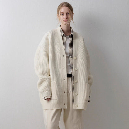 Damen Grobstrickcardigan Übergroße Ärmel Eveloria