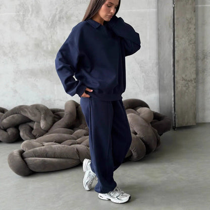 Damen Trainingsoverall Hochkragen Weites Design Eveloria