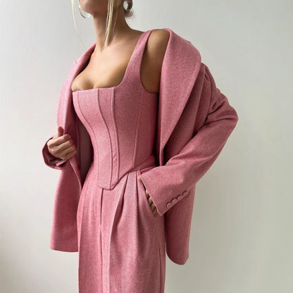 Damen Zweiteiliger Anzug mit tailliertem Oberteil und gerader Hose