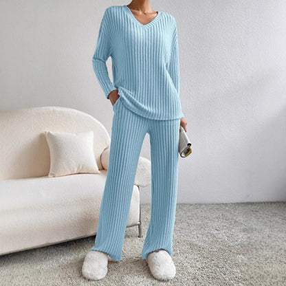 Damen Strickanzug Rippdesign Modern Eveloria