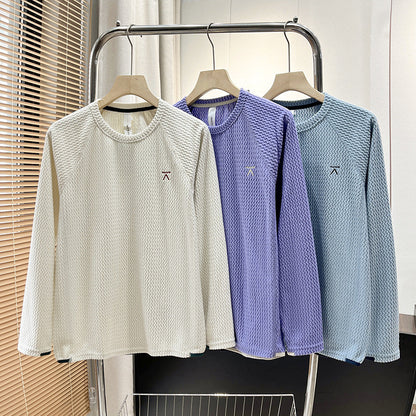 Damen Langarmshirt Strukturiertes Design Eveloria