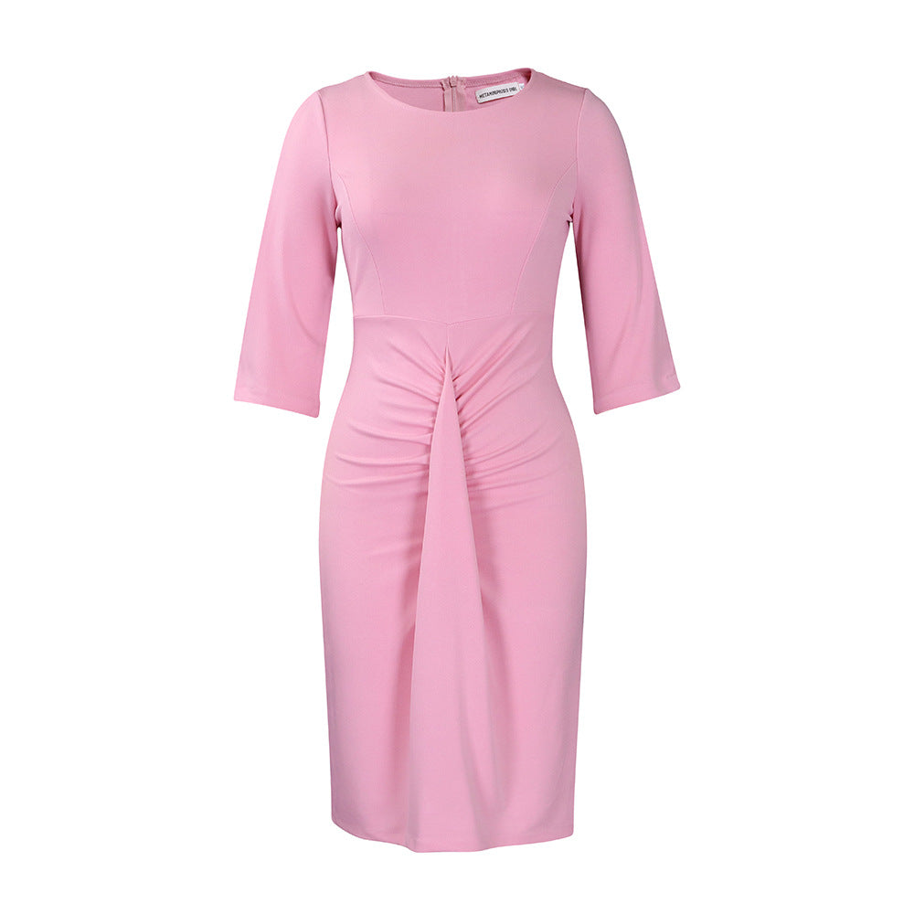 Damen Kleid mit Raffungen Figurbetont Eveloria