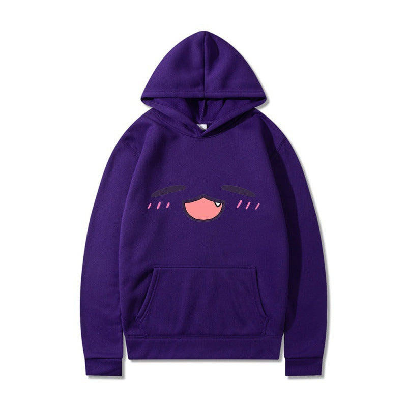 Damen Kapuzenpullover Cartoon-Gesicht Bequem Grün