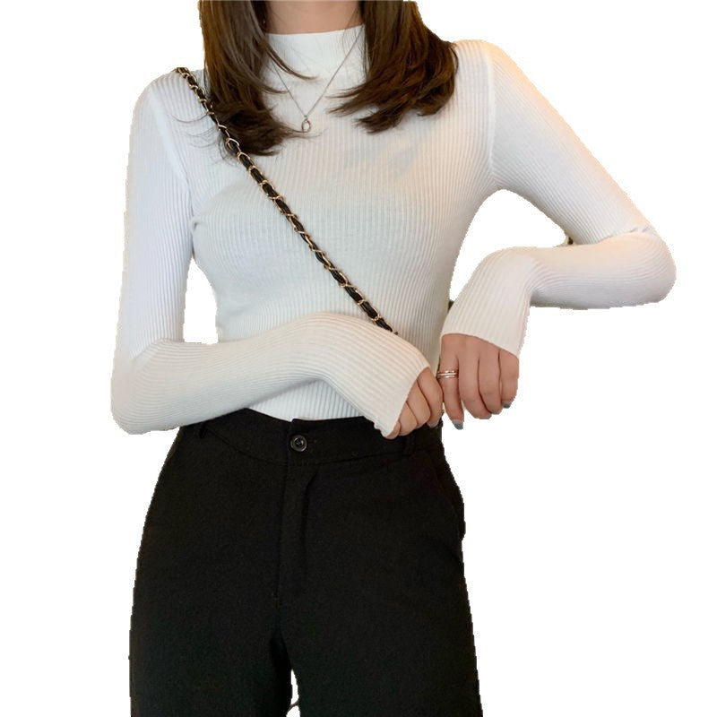 Damen Rollkragenpullover Rippstrick-Design Eveloria