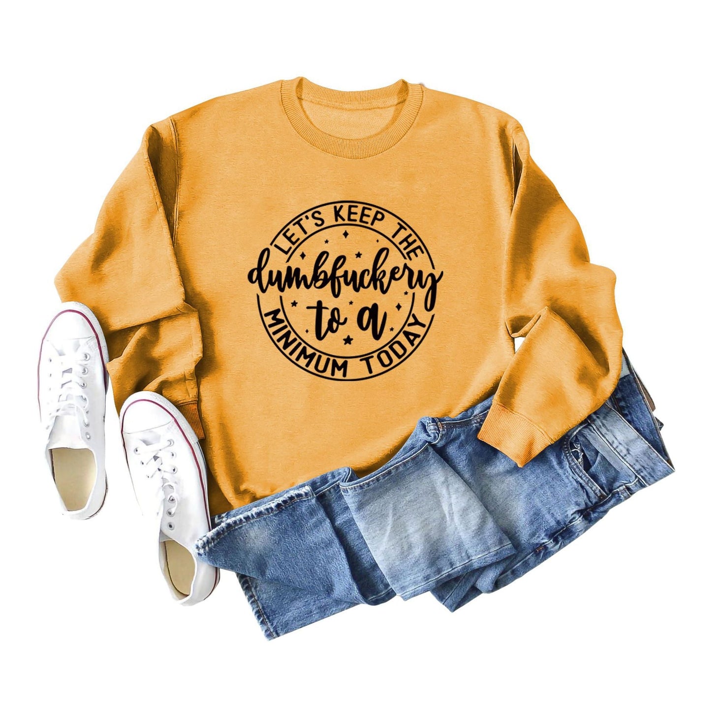 Damen Sweatshirt Motivierender Aufdruck Graffiti-Design Eveloria