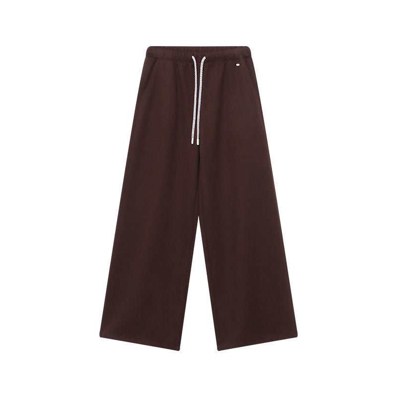 Damen Freizeithose Elastischer Bund Weite Passform Beige