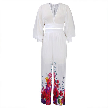 Damen Jumpsuit Florales Design Eveloria