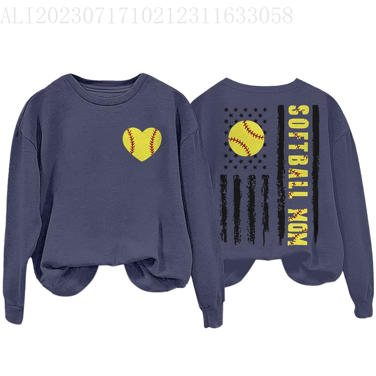 Damen Sweatshirt Softball-Design Eveloria
