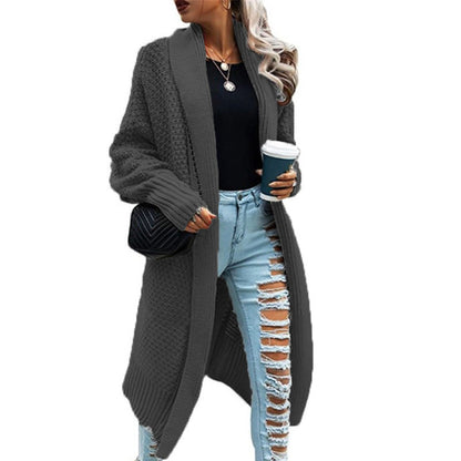 Damen Cardigan Grobstrick Lässiger Schnitt Elegante Maschenstruktur