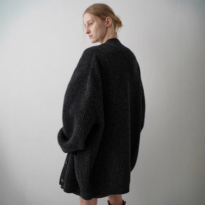 Damen Grobstrickcardigan Übergroße Ärmel Eveloria