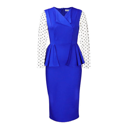 Damen Business-Kleid Puffärmel Eveloria Elegantes