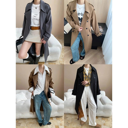 Damen Trenchcoat Elegant Vielseitig Eveloria