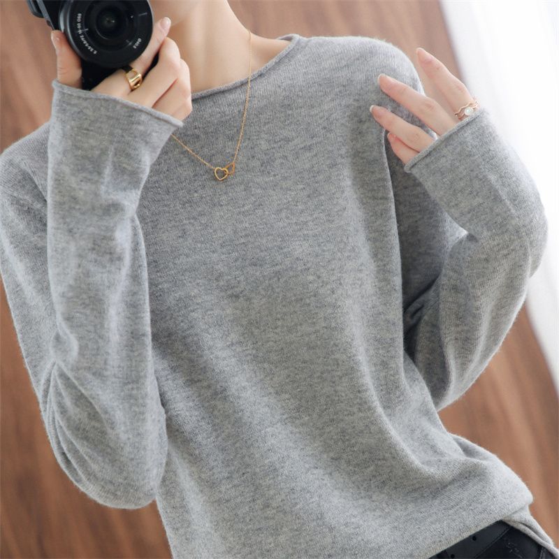 Damen Pullover Weich V-Ausschnitt Eveloria