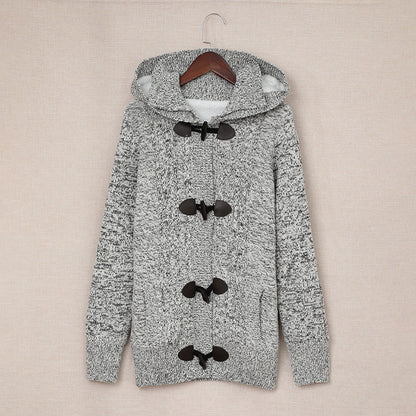 Damen Strickjacke Hochkragen Bequem Grün